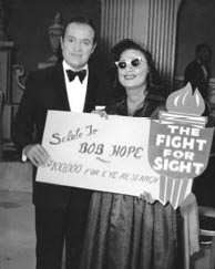 Bob Hope, Classic Movie Actor, Fight for Sight Donation