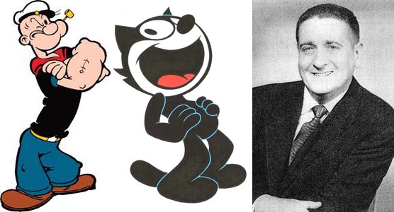 Popeye the Salior, Felix the Cat, and their voice Jack Mercer