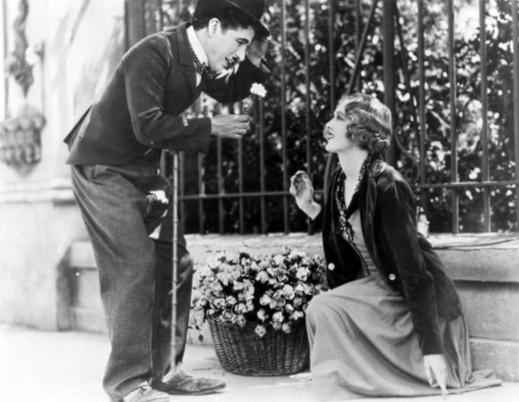 Virginia Cherrill with Charile Chaplin in City Lights