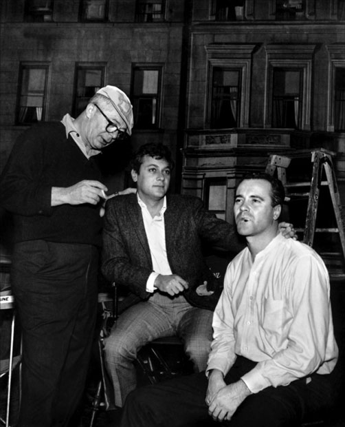 Tony Curtis visits Billy Wilder and Jack Lemmon on the set of The Apartment