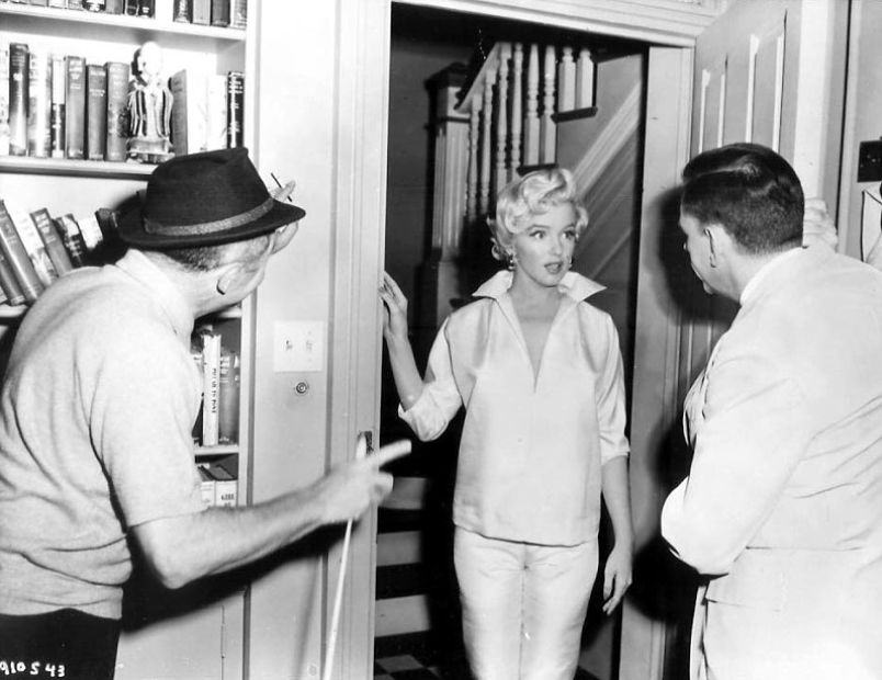 Billy Wilder directs Marilyn Monroe and Tom Ewell in The Seven Year Itch