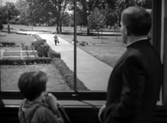 Bobs Watson and Spencer Tracey watch Mickey Rooney from window, Boys Town