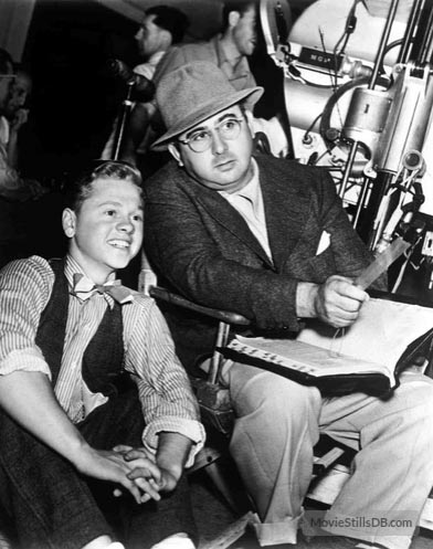 Mickey Rooney and director Norman Taurog behind the scenes, Boys Town