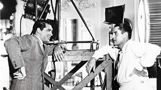 Director Leo McCarey with Cary Grant on the set of The Awful Truth 1937