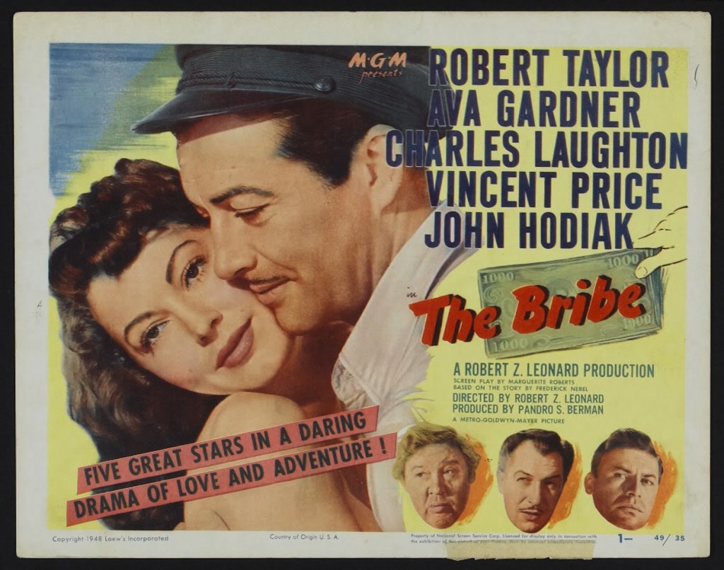 The Bribe, 1949 film theatrical poster