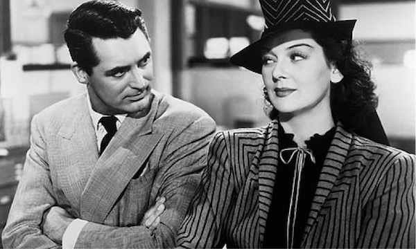 Cary Grant and Rosalind Russell in His Girl Friday