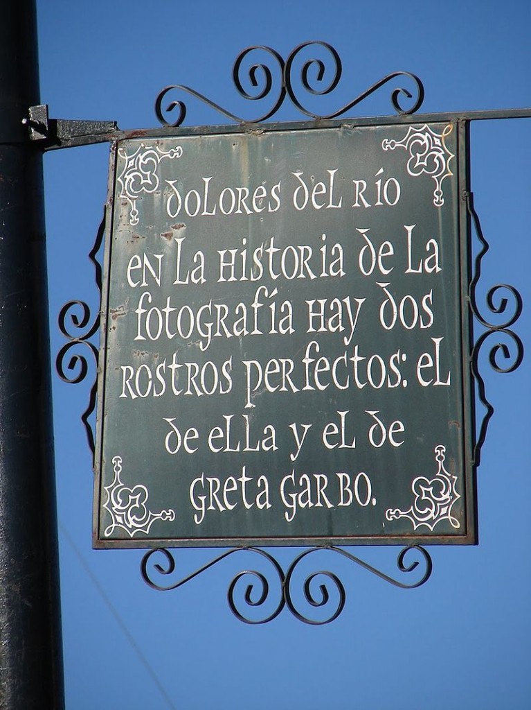 Dolores del Rio plaque in Durango City