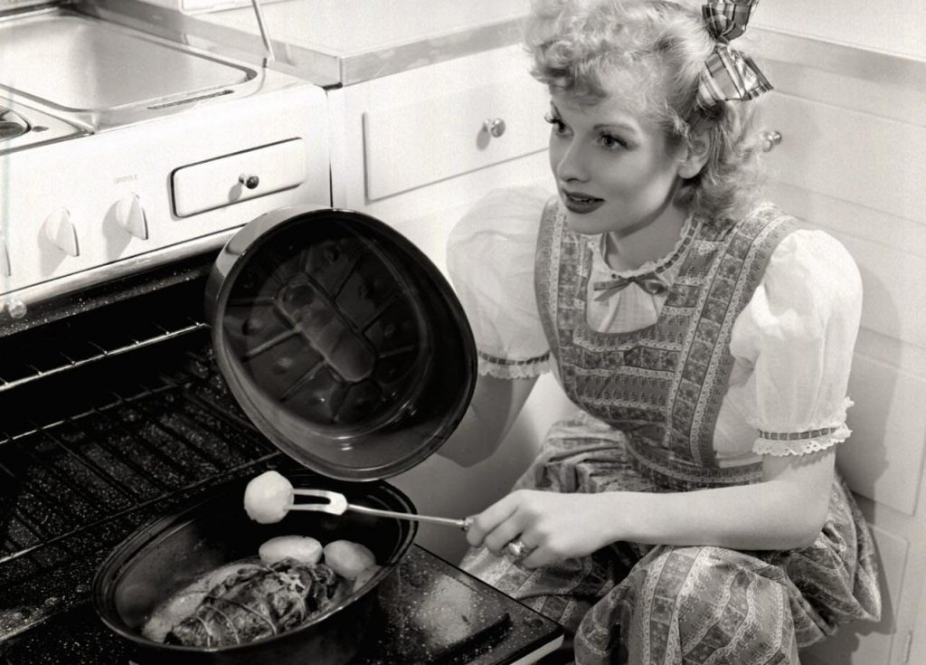 Lucille Ball cooking