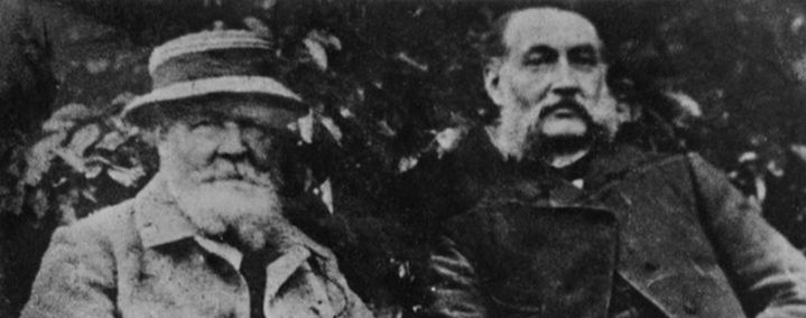 Louis Le Prince posing with his father
