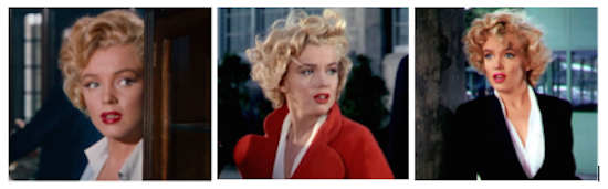 Marilyn Monroe, head shots for Niagara