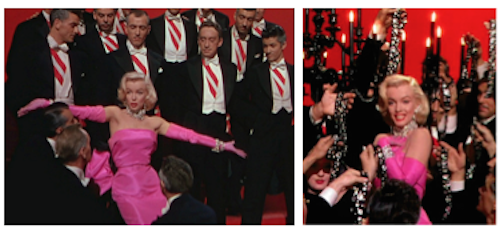 Future Oscar-winner George Chakiris at far right in Marilyn’s chorus