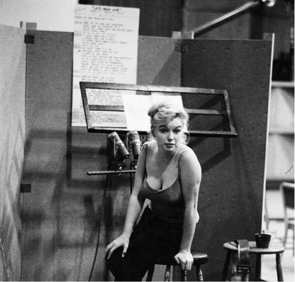 marilyn Monroe records the let's make love soundtrack musical numbers