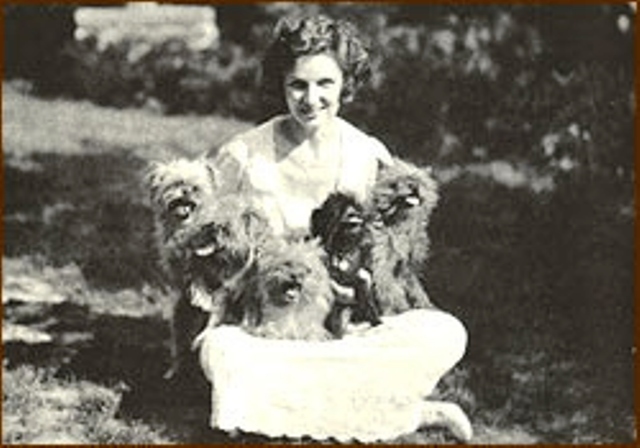 Irene Castle and some of her many rescued pets