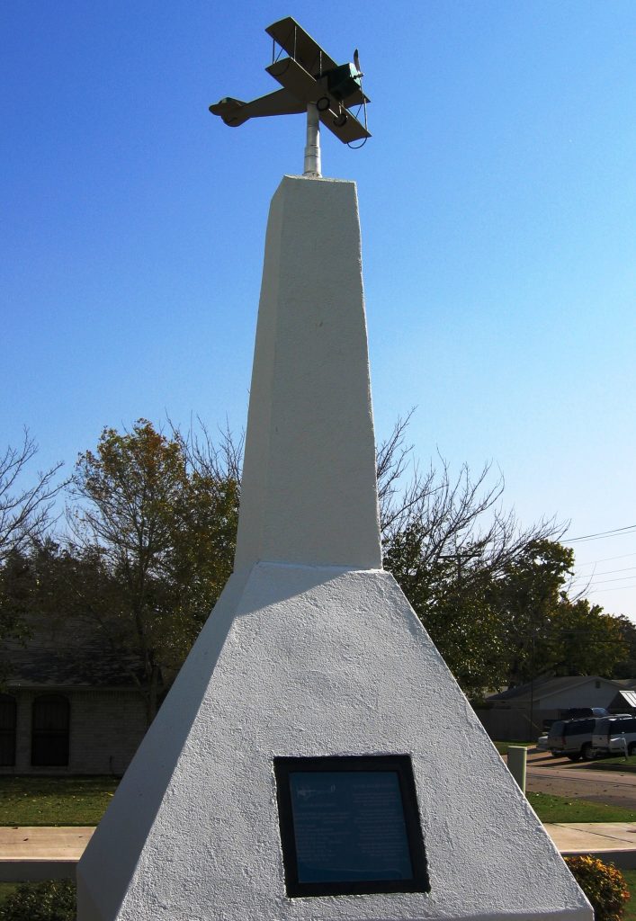 The memorial at the site of the fatal plane crash at Vernon Castle