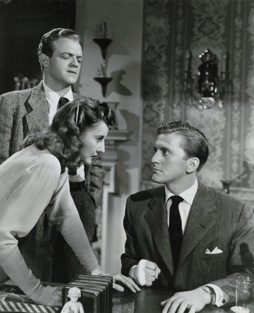 Van Helfin, Barbara Stanwyck, and Kirk Douglas in The Strange Love of Martha Ivers (1946)