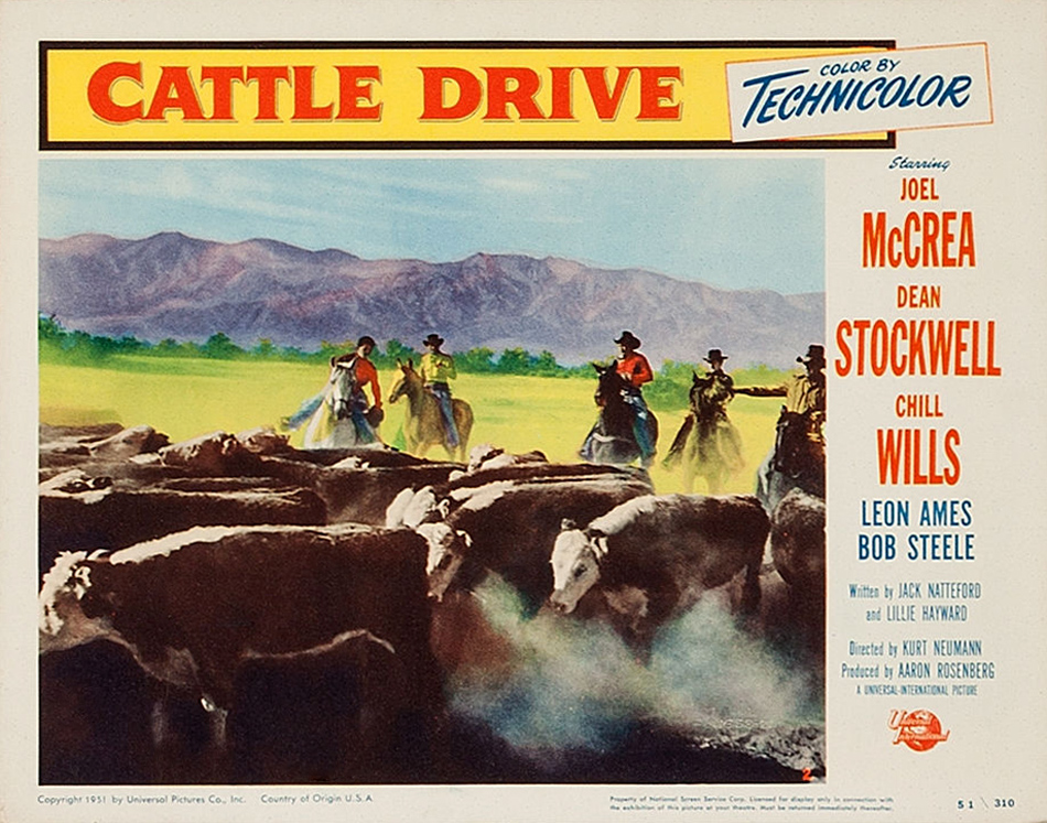 Cattle Drive lobby card 1951