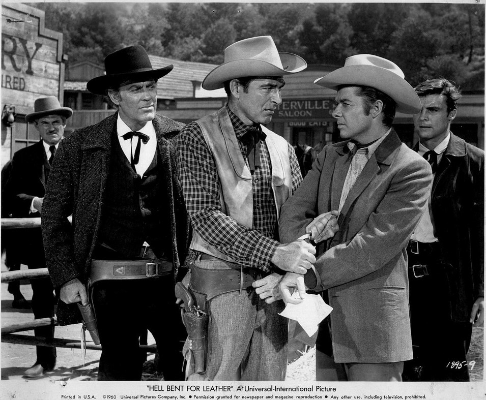 Hell Bent for Leather (1960) Sheriff Deckett (Stephen McNally) Arrests Santell (Audie Murphy)