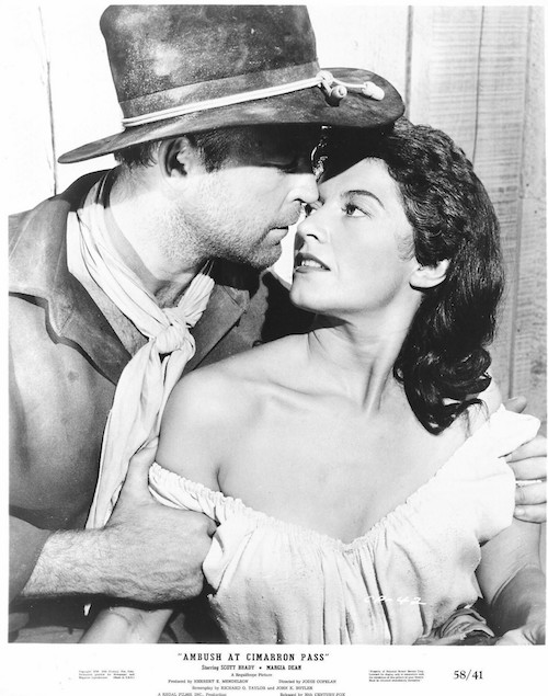 Scott Brady, Margia Dean, Ambush at Cimarron Pass (1958)