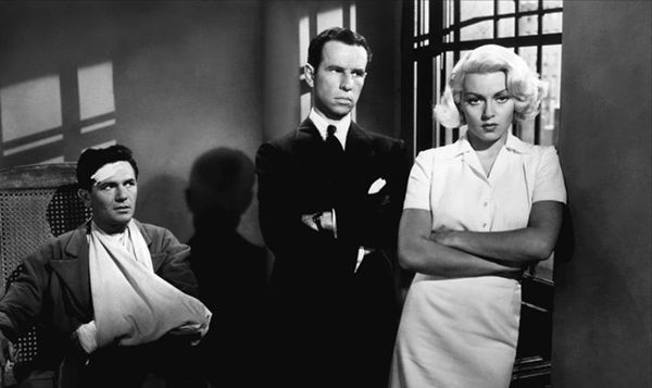 John Garfield, Hume Cornyn and Lana Turner in The Postman Always Rings Twice (1946)
