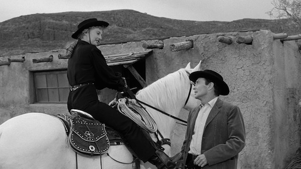 Barbara Stanwyck and Barry Sullivan in Forty Guns (1957)