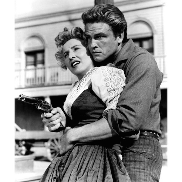 Barbara Stanwyck and John Ericson in Fourty Guns (1957)