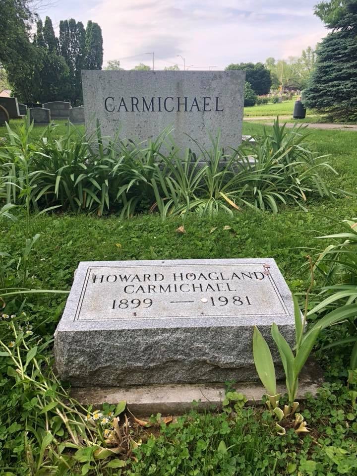 Carmichael's resting place in the Rose Hill Cemetery in Bloomington, Indiana
