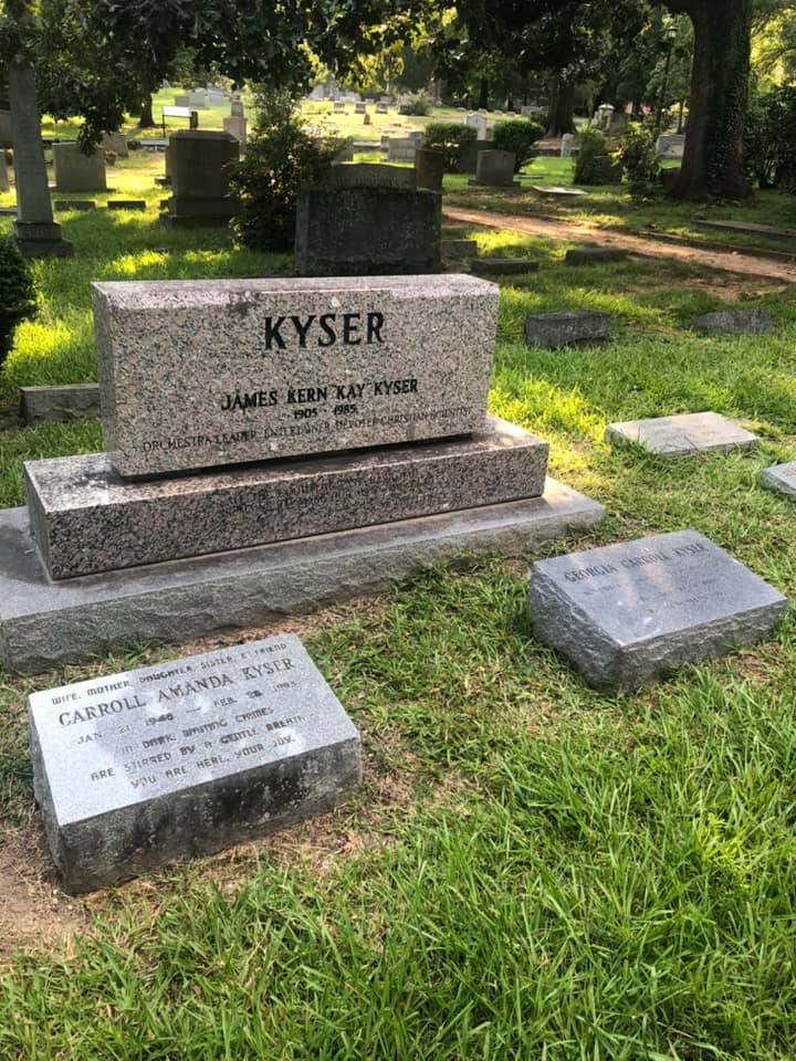 Kay Kyser's headstone in Chapel Hill, North Carolina