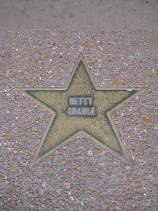 Betty Grable's star on the St. Louis Walk of Fame