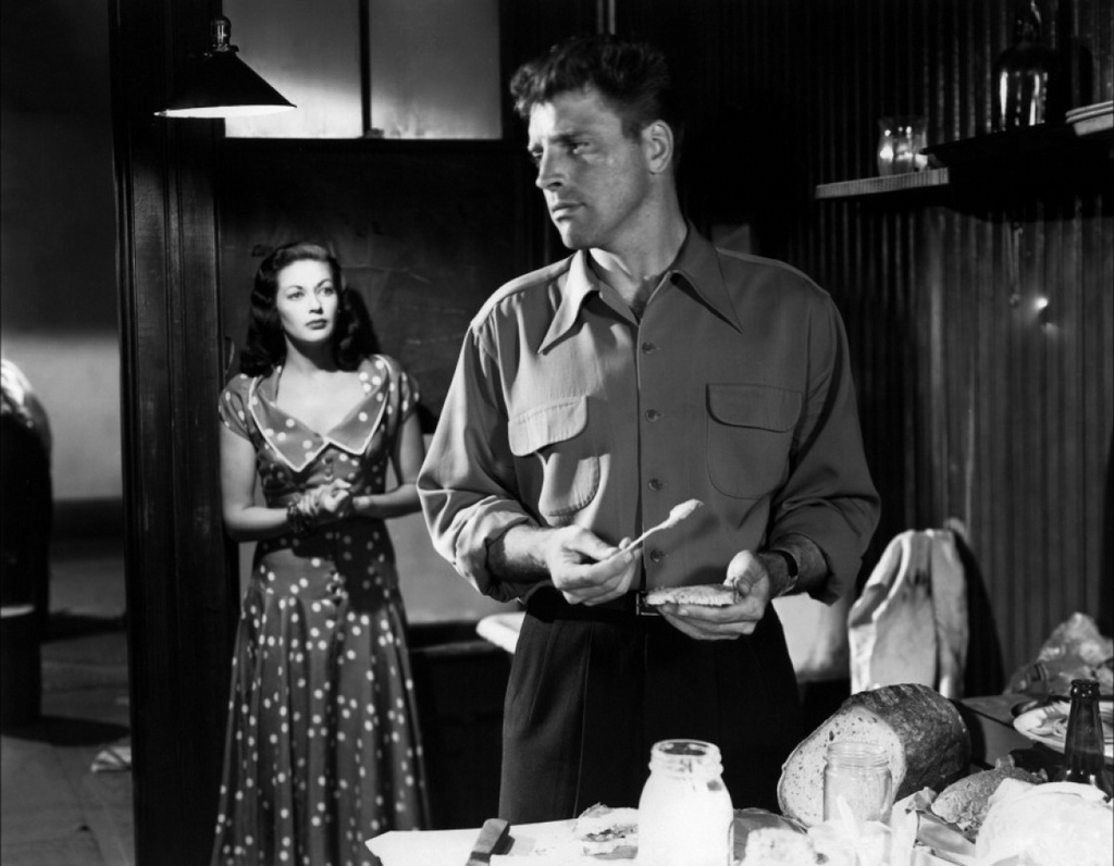 Yvonne DeCarlo und Burt Lancaster in Kreuz und quer (1949)