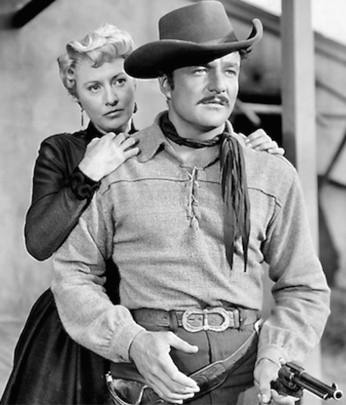Barbara Stanwyck and Brian Keith in The Violent Men (1955)