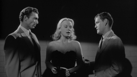 Richard Conte, Jean Wallace and Cornel Wilde in The Big Combo (1955)