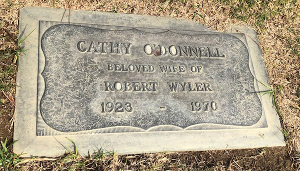Cathy O'Donnell's gravestone