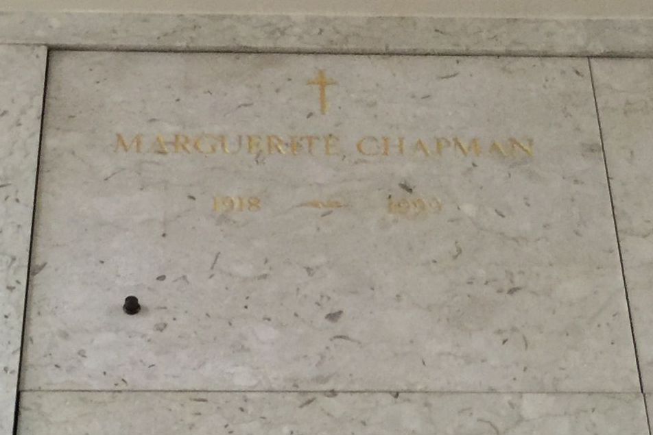 Marguerite Chapman's tombstone
