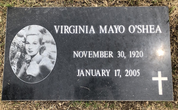 Virginia Mayo's tombstone