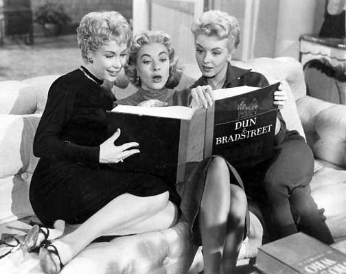 Barbara Eden, Lori Nelson and Merry Anders on the TV show How to Marry a Millionaire (1957-1959)